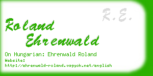roland ehrenwald business card
